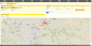 Carte des clients : zone de chalandise